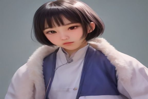 佐山爱2026年夏季新作发布现场照片，艺人身穿橙色系服装在发布会现场接受媒体采访